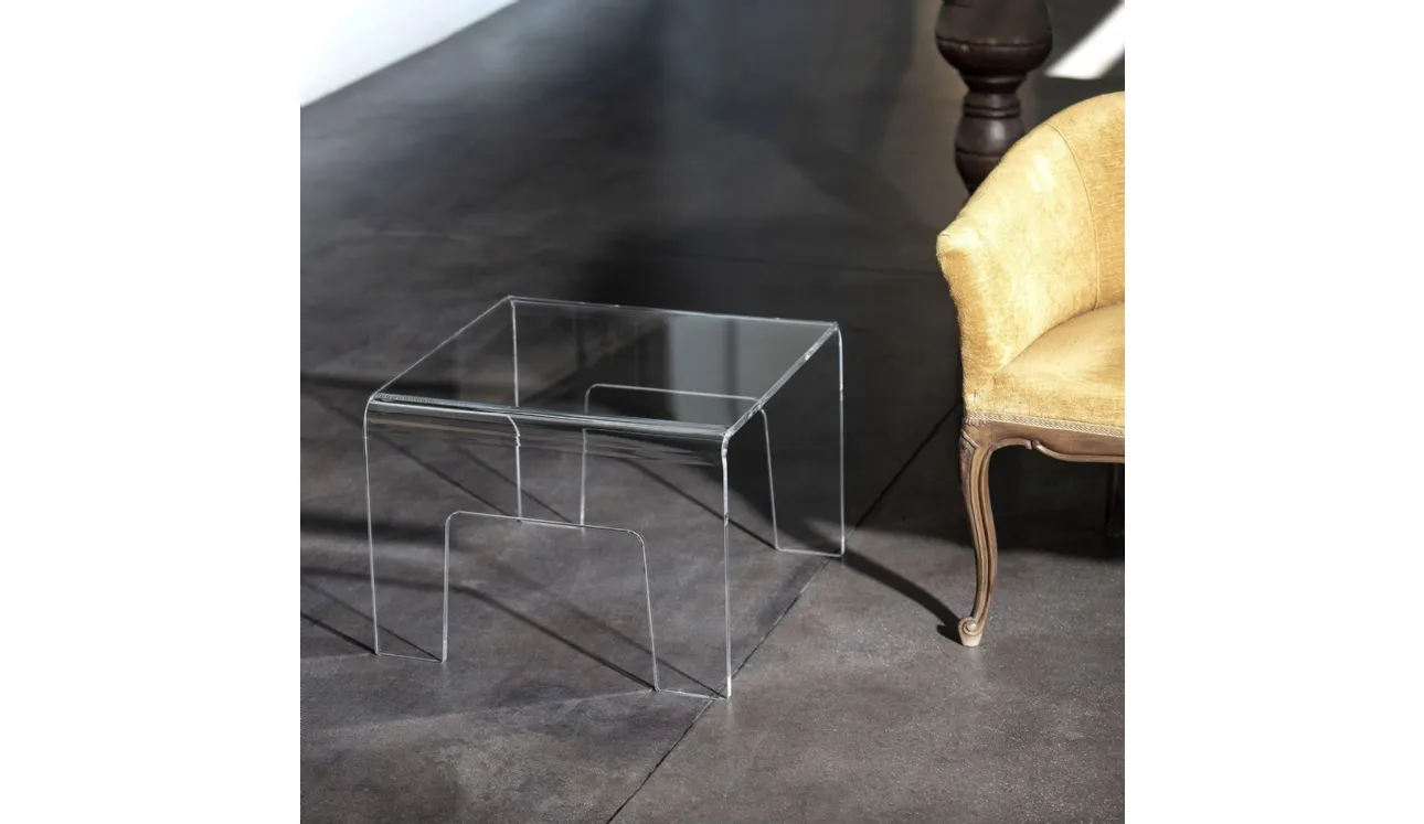 Tavolino in plexiglass Air quadrato di Vesta