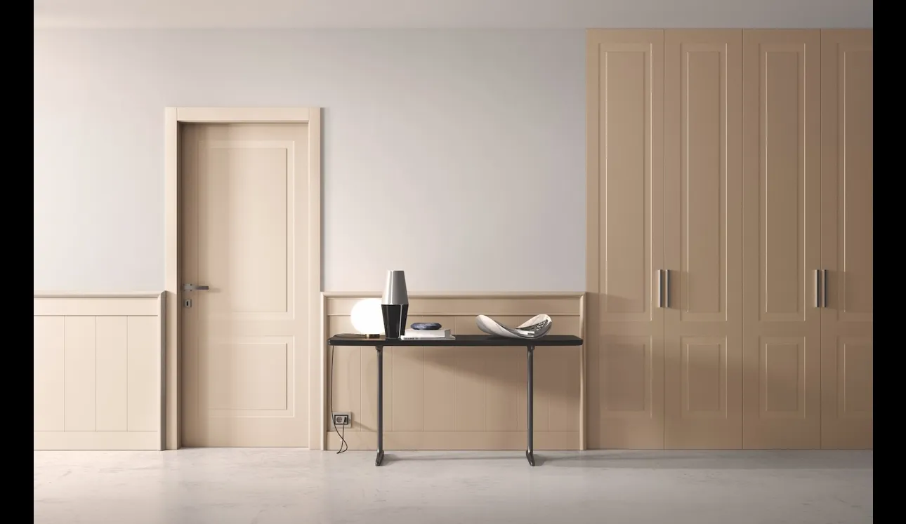 Boiserie a Doghe laccata Crema di Garofoli