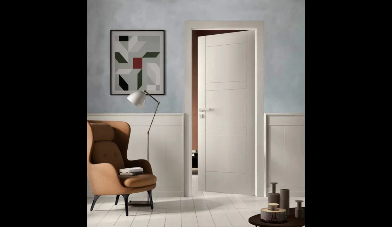 Boiserie a Doghe laccata Bianca di Garofoli