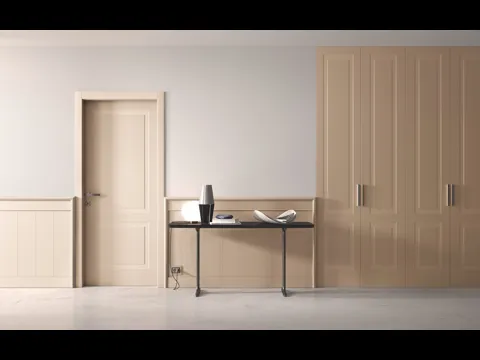 Boiserie a Doghe laccata Crema di Garofoli