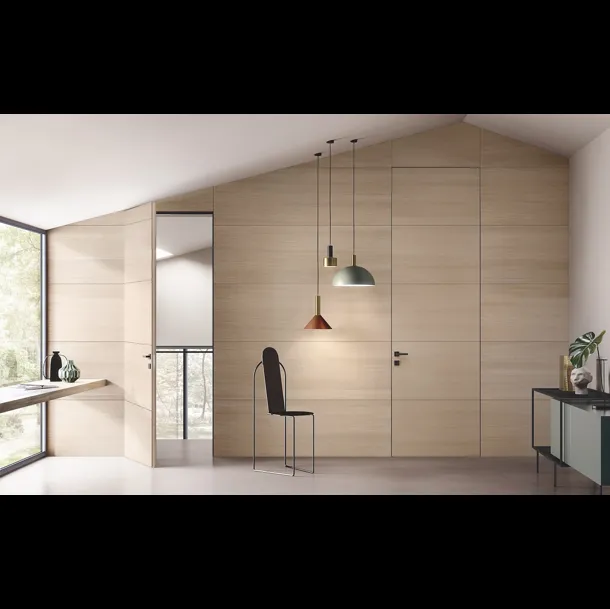 Boiserie Liscia con Fughe Rovere Ice di Garofoli