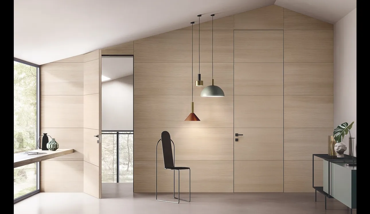 Boiserie Liscia con Fughe Rovere Ice di Garofoli