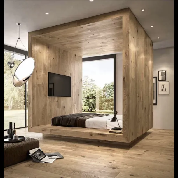 Boiserie Parquet Vintage in Rovere caldo di Garofoli