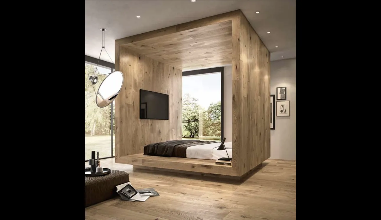 Boiserie Parquet Vintage in Rovere caldo di Garofoli
