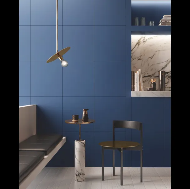 Boiserie Quadrata in laccato Blu opaco di Garofoli