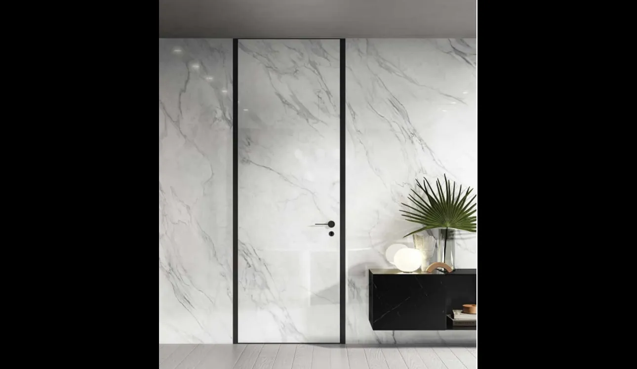 Boiserie Vetro effetto Marmo Bianco di Garofoli