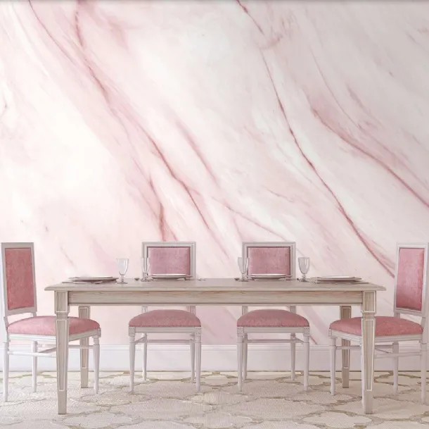 Carta da parati effetto marmo rosa Pink Marmor di Migliorino