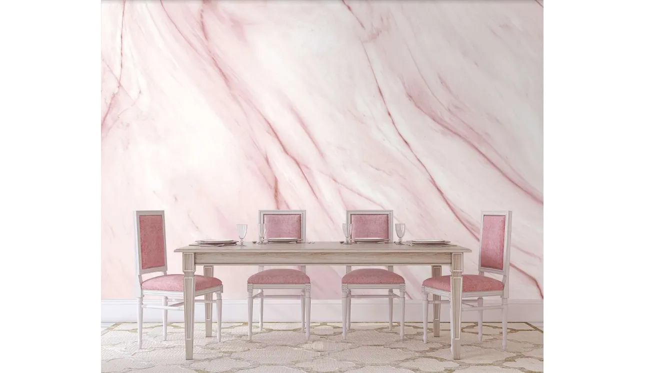 Carta da parati effetto marmo rosa Pink Marmor di Migliorino