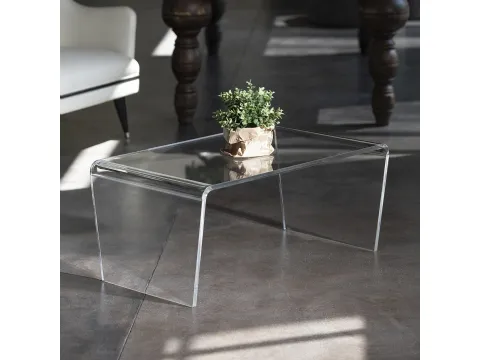 Tavolino in cristallo acrilico Crystal di Vesta
