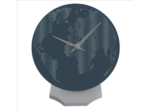 Orologio in cristallo acrilico New World grande di Vesta