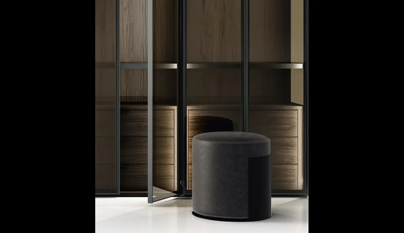 Pouf cilindrico Bellini in ecopelle di SantaLucia