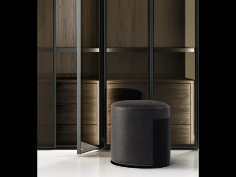 Pouf cilindrico Bellini in ecopelle di SantaLucia