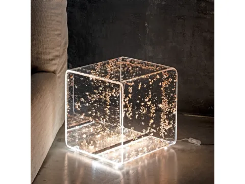 Lampada  tavolino in cristallo acrilico Future di Vesta