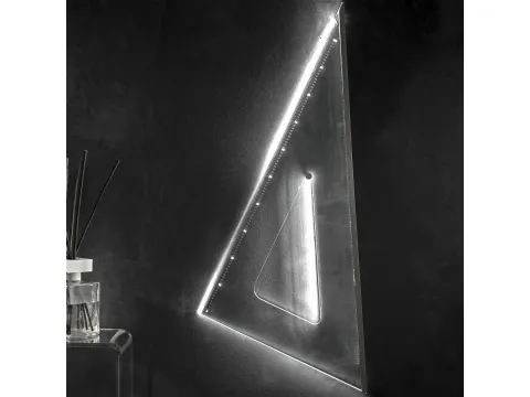Lampada da parete in cristallo acrilico Metrica Squadra di Vesta