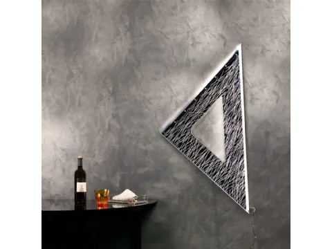 Lampada da parete di design in cristallo acrilico Metro Squadra 45 di Vesta