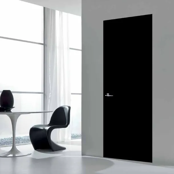 Porta a battente in laccato nero di Bihome
