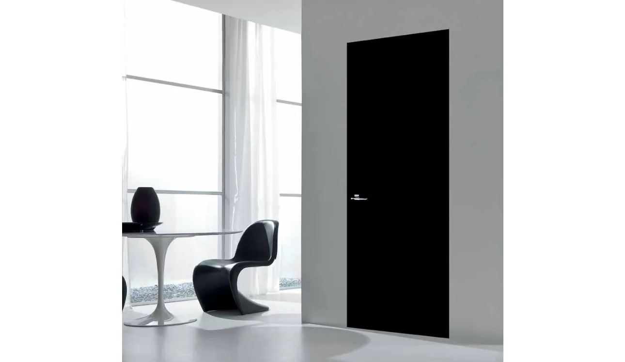 Porta a battente in laccato nero di Bihome
