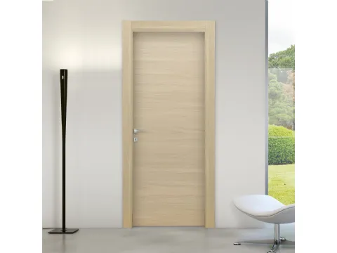 Porta a battente rifinita in grafite grano di Bihome