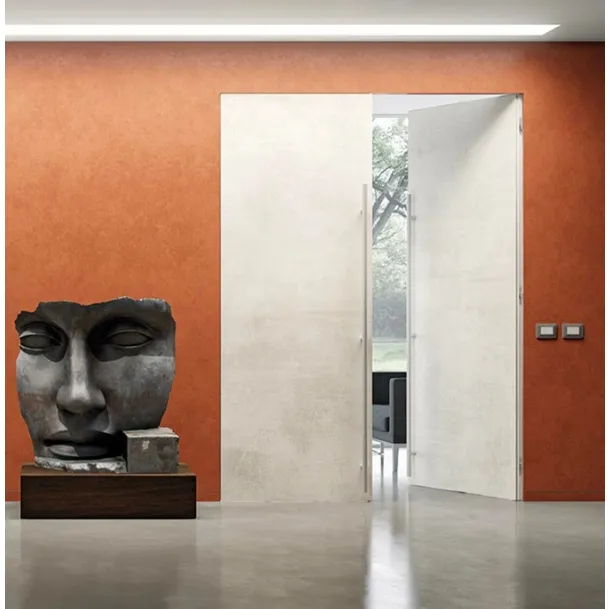 Porta per interni battente Filomuro Materik Cemento di BiHome
