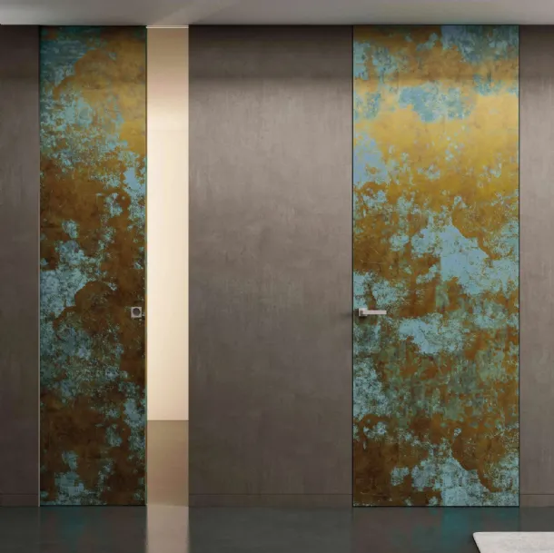 Porta per internibattente o scorrevole Filomuro Surface Metalli Ottone Ossidato di BiHome