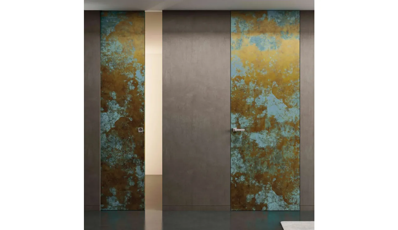 Porta per internibattente o scorrevole Filomuro Surface Metalli Ottone Ossidato di BiHome