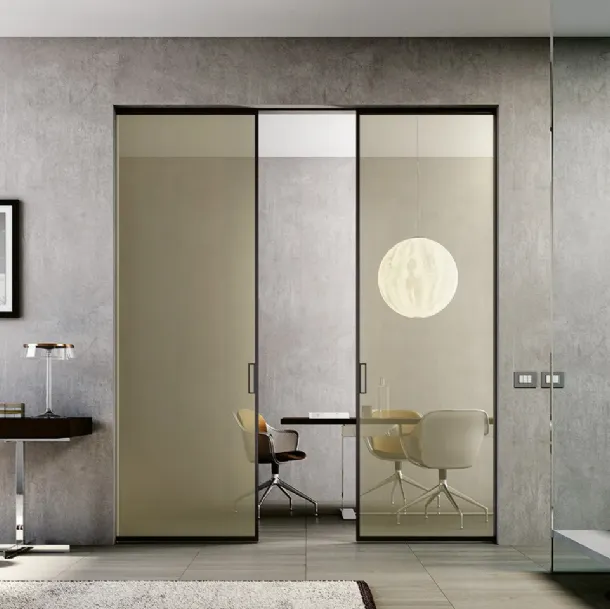 Porta in vetro e metallo Inside Unik Metal di BiHome