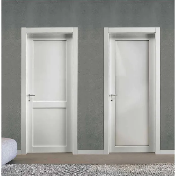 Porta per interni battente Trame 201P e 201V in laminato Bianco di BiHome