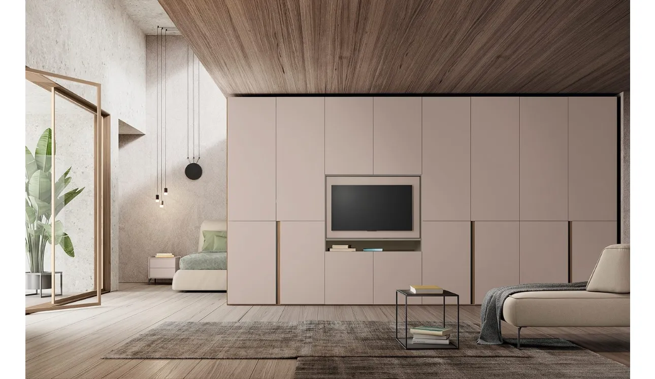 Armadio con ante battenti e vano porta TV Golf W10 di Colombini Casa