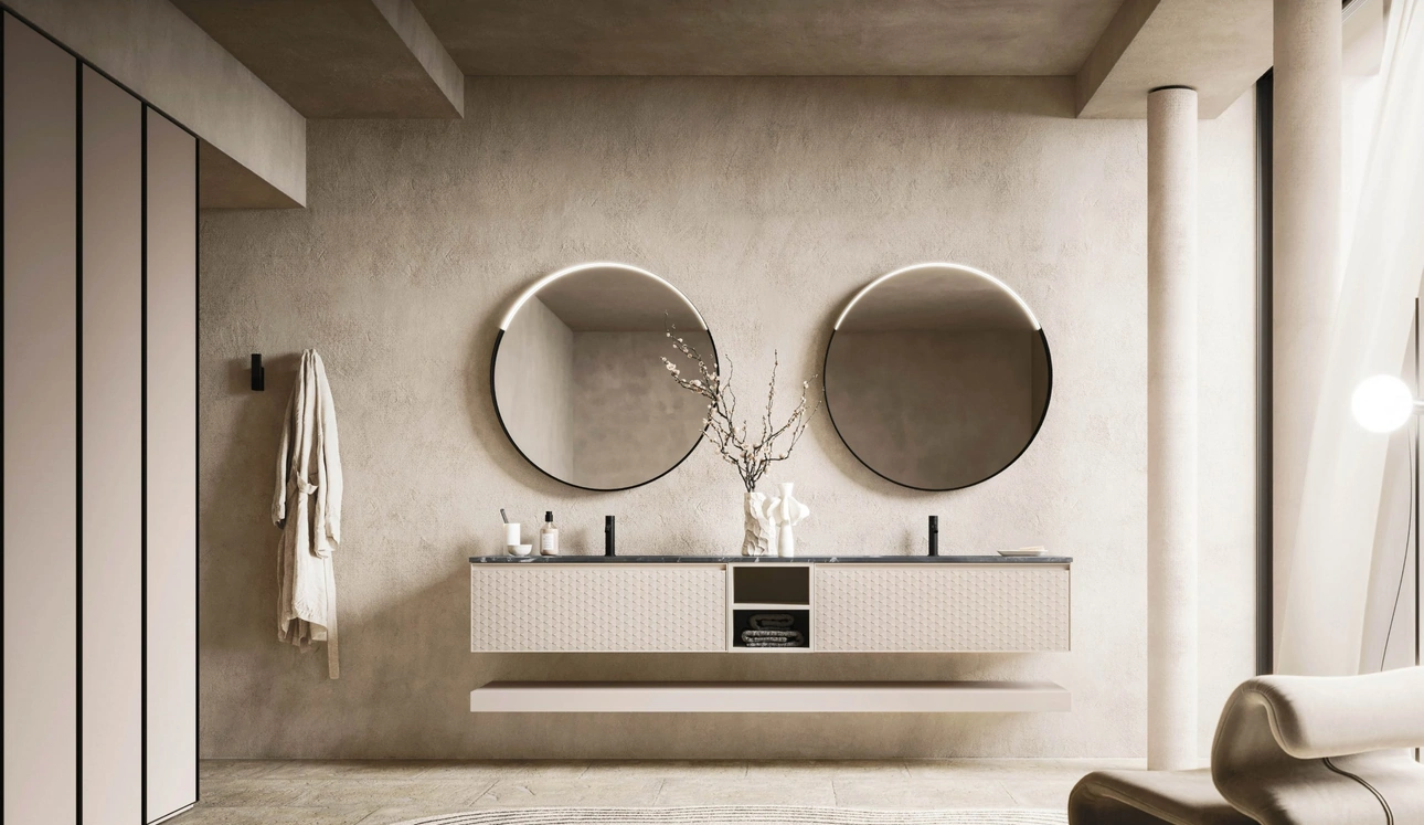 Mobile da Bagno sospeso Absolute 40 in laccato opaco di Arbi