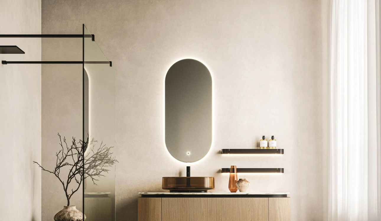 Mobile da Bagno Almond 03 in Rovere e Marmo di Arbi