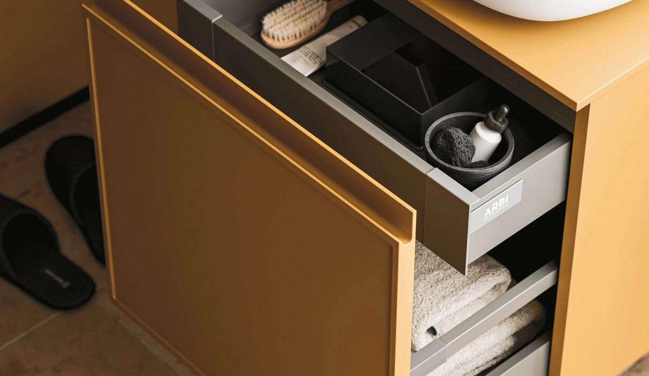 Mobile da Bagno sospeso Decor Cozy yellow di Arbi