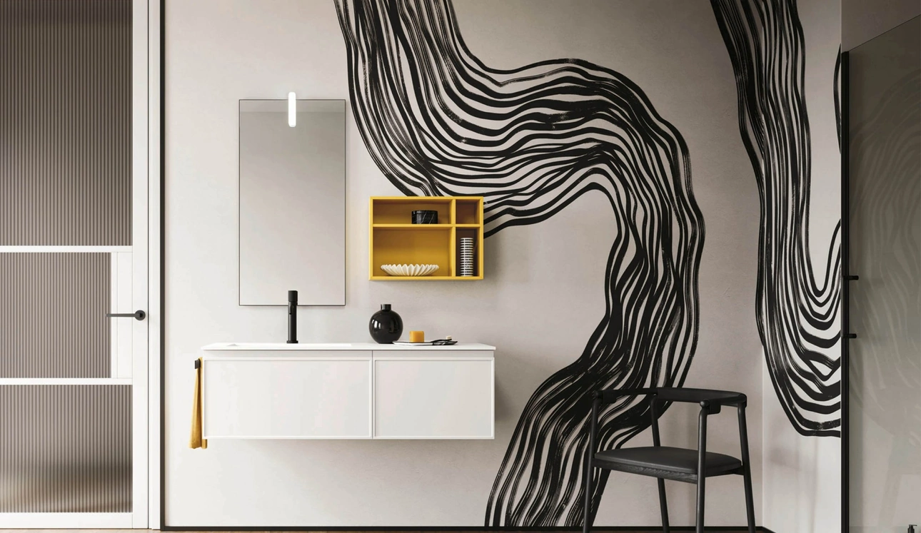 Mobile da Bagno Decor Graphic white di Arbi