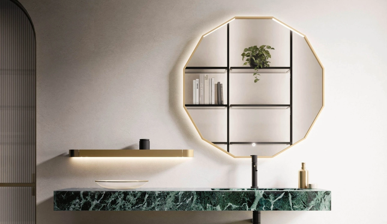 Mobile da Bagno sospeso Decor Precious gold di Arbi