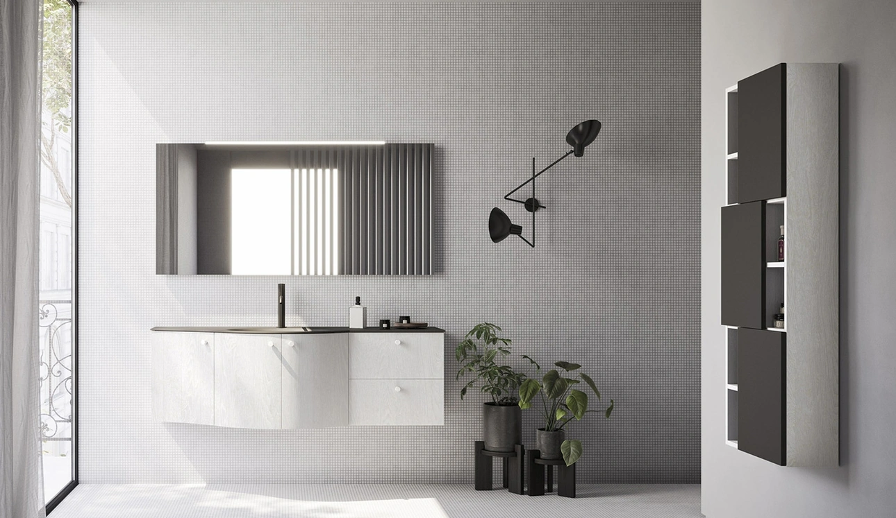 Mobile da Bagno Ho-me plus curvo 57 di Arbi