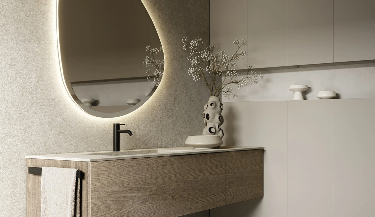 Mobile da Bagno sospeso Sky Liscio 35 di Arbi