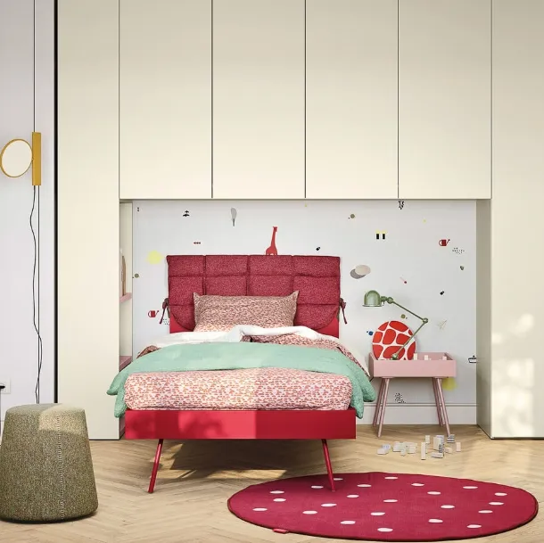 Cameretta a ponte Kids space 23 in melaminico di Nidi