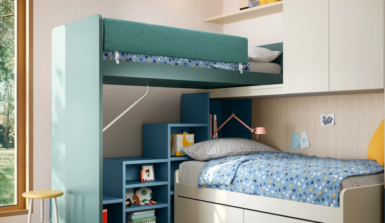 Cameretta Soppalco Scorrevole Slide di Nidi