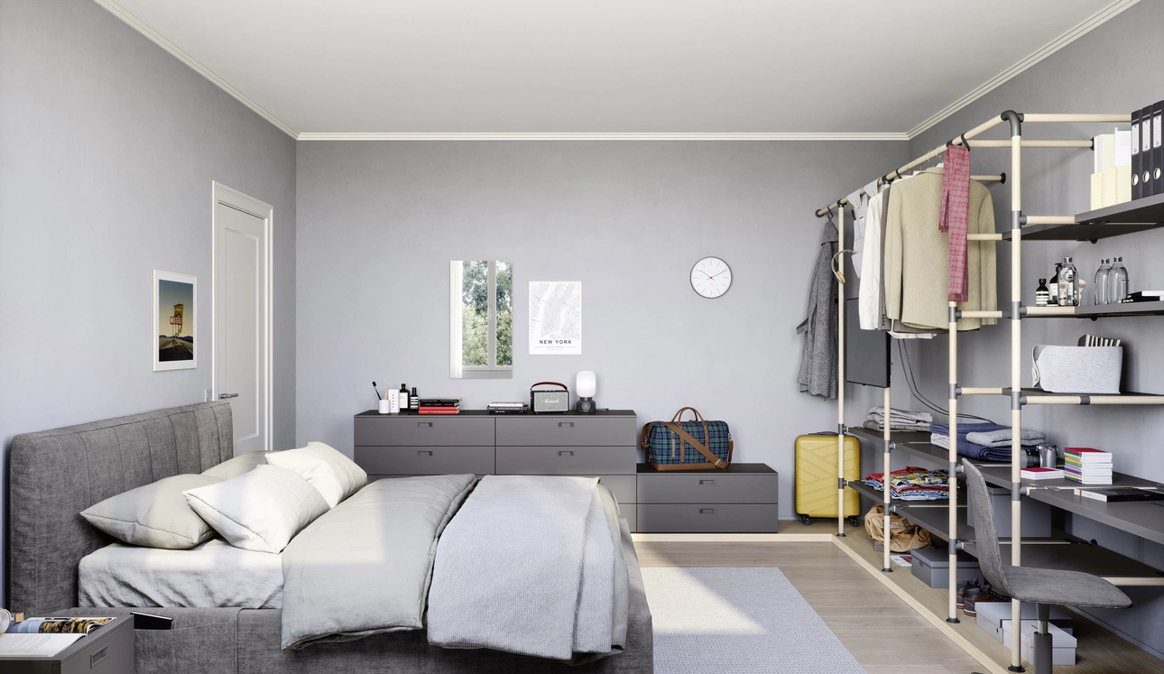 Cameretta componibile con letto matrimoniale Swell di Nidi