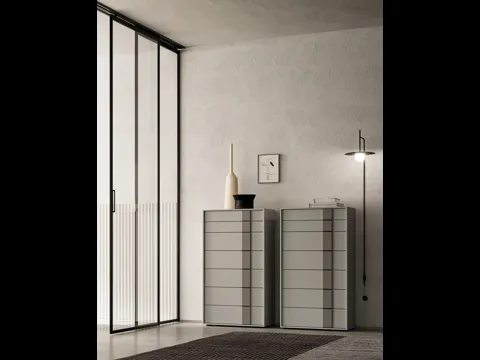 Cassettiera Quadro 12 in laccato opaco di SantaLucia
