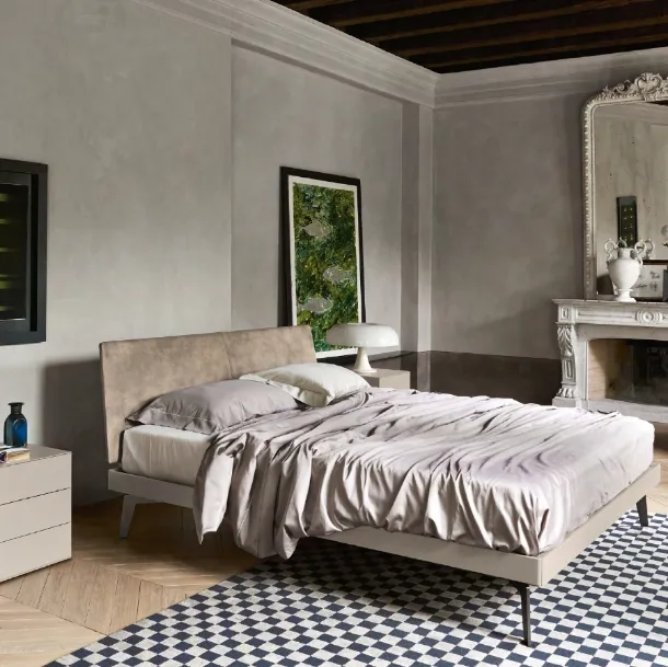 Letto Aliante in tessuto con testiera di Sangiacomo