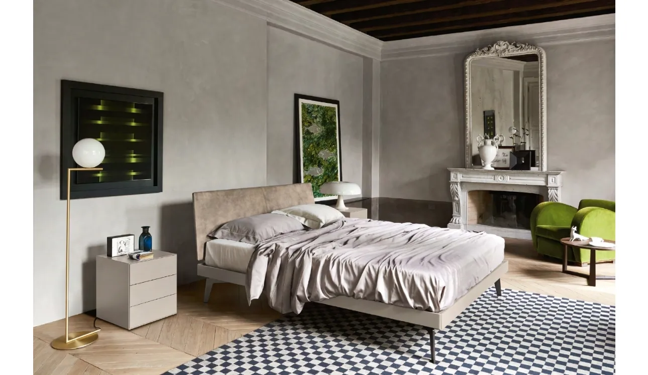 Letto Aliante in tessuto con testiera di Sangiacomo