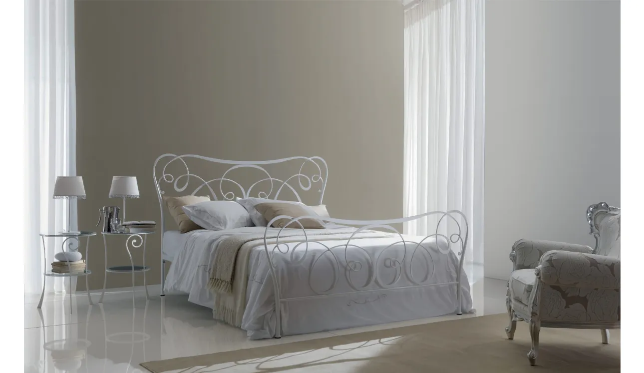 Letto in ferro battuto con testiera Altea di Bontempi