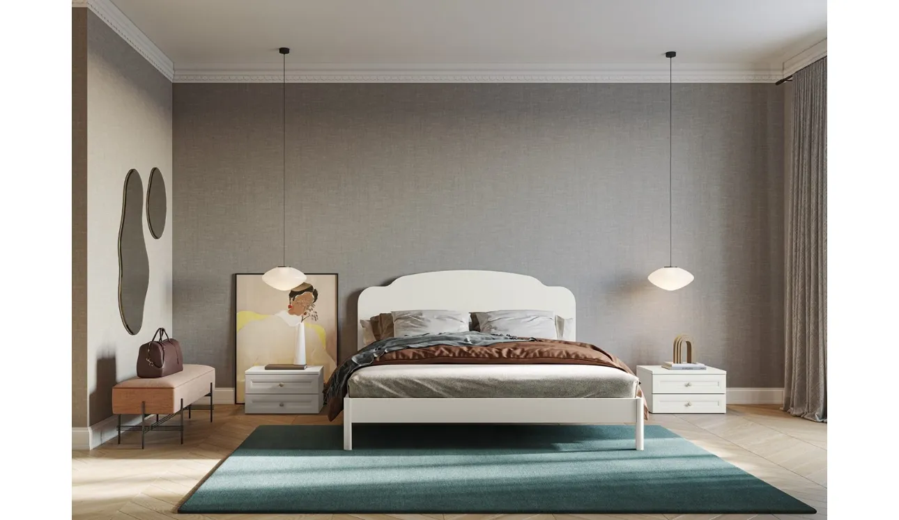 Letto con testiera Arcadia Aida di Colombini Casa