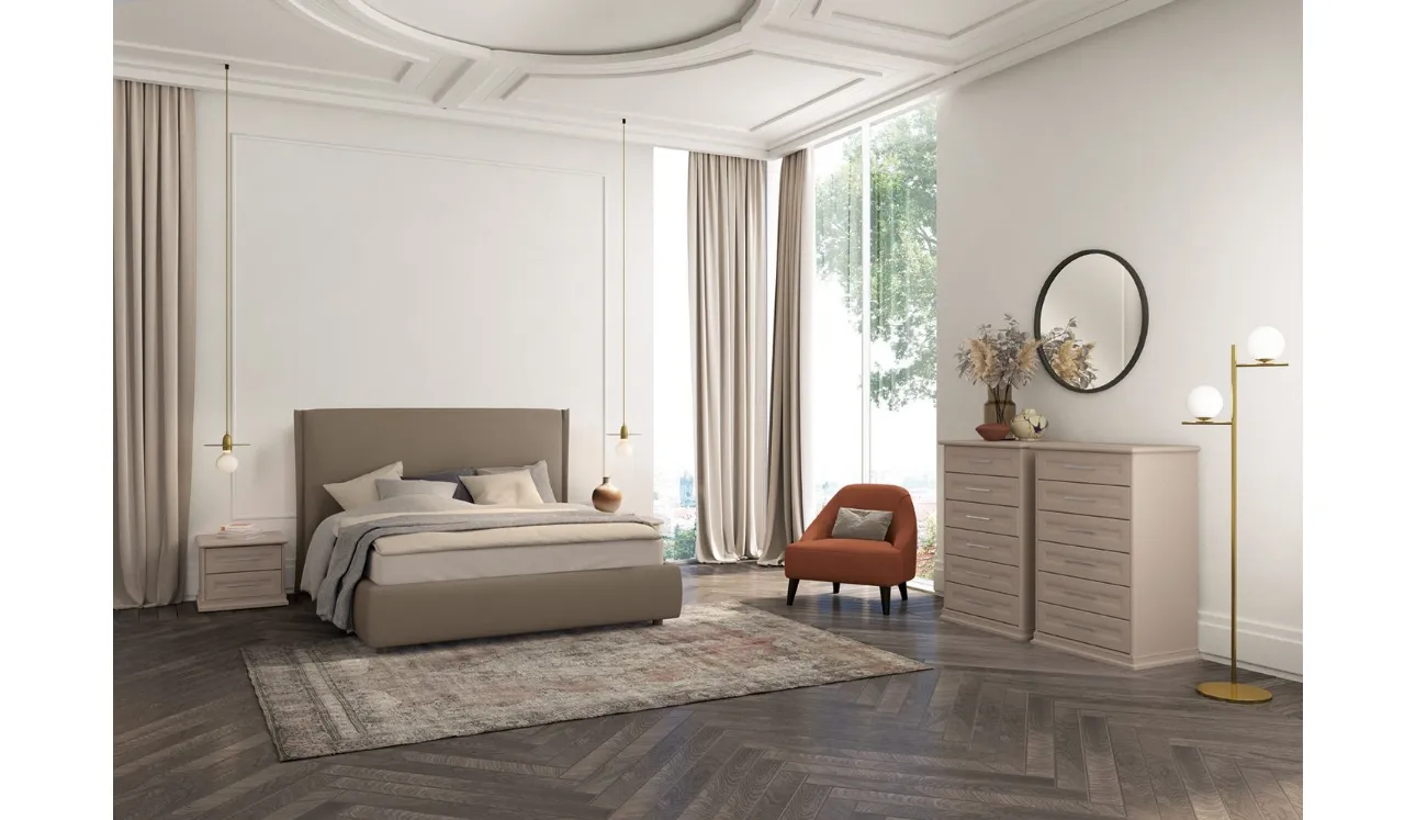 Letto in tessuto imbottito Arcadia Norma di Colombini Casa