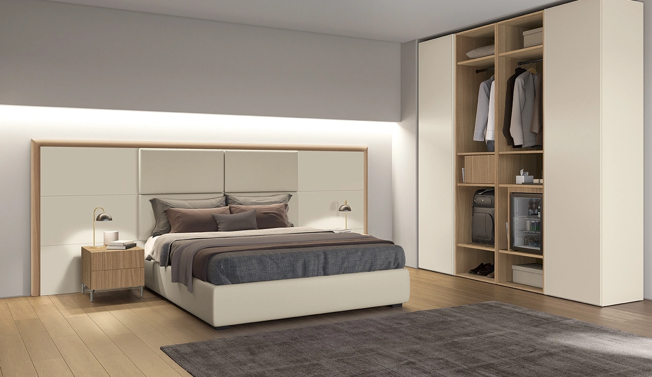 Letto in ecopelle Basic di Colombini Casa