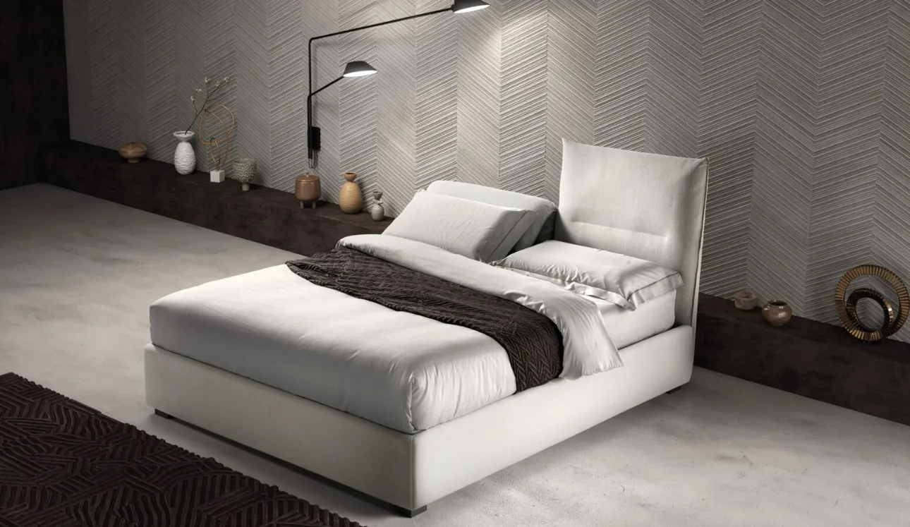 Letto matrimoniale con testiera relax regolabile Sharp di Bside