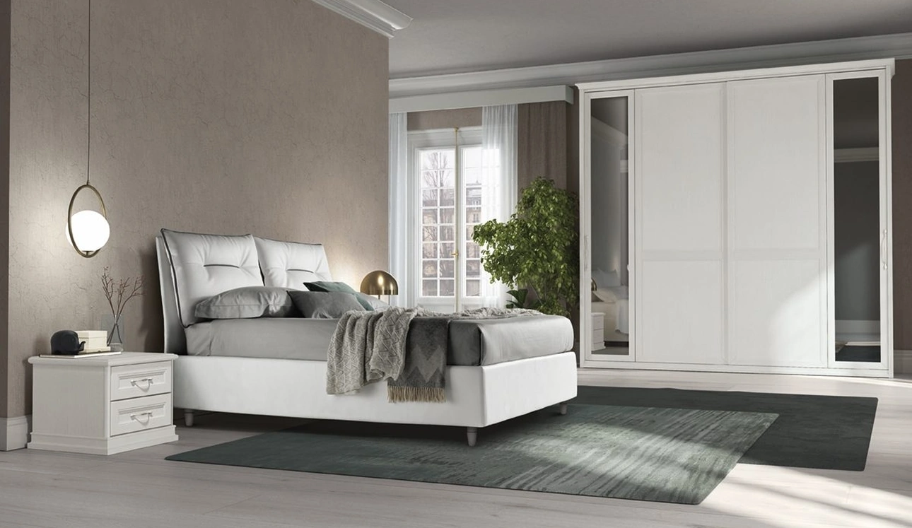 Letto Arcadia Kiss in tessuto imbottito di Colombini Casa