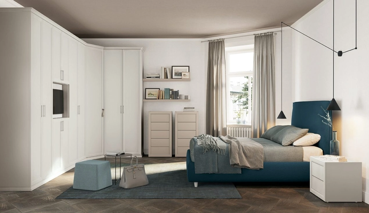 Letto in tessuto imbottito Arcadia Norma di Colombini Casa