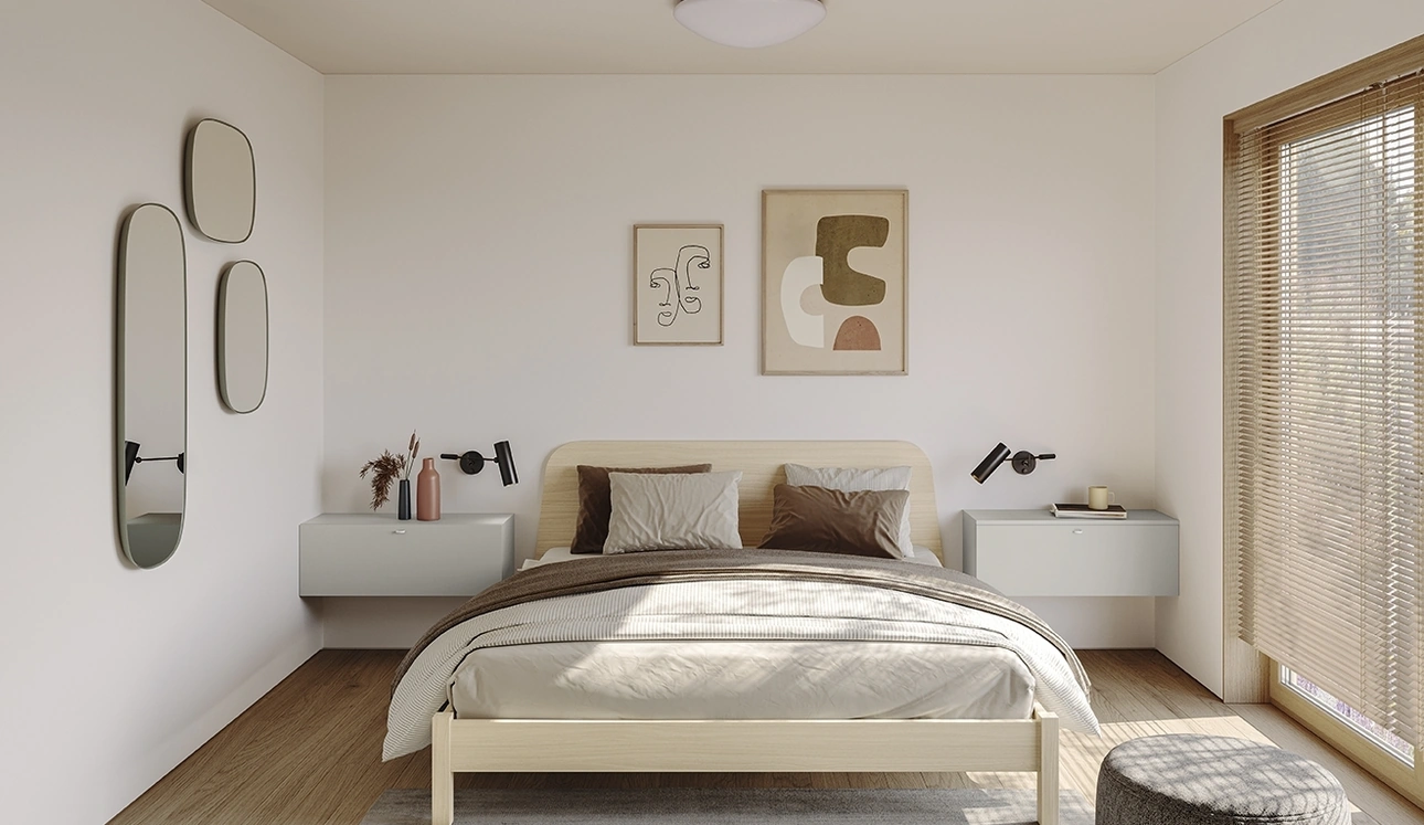 Letto con testiera Virgo di Colombini Casa