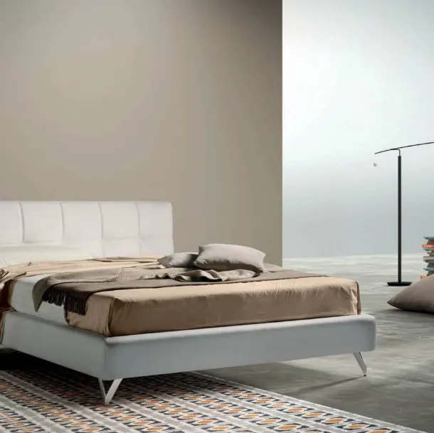 Letto con testiera in tessuto trapuntato Contemporary di Bside